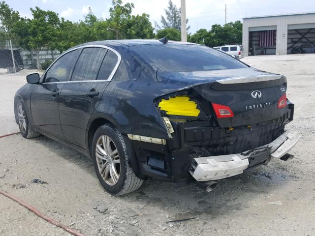 JN1DV6AP0BM600145 - 2011 INFINITI G25 BASE BLACK photo 3