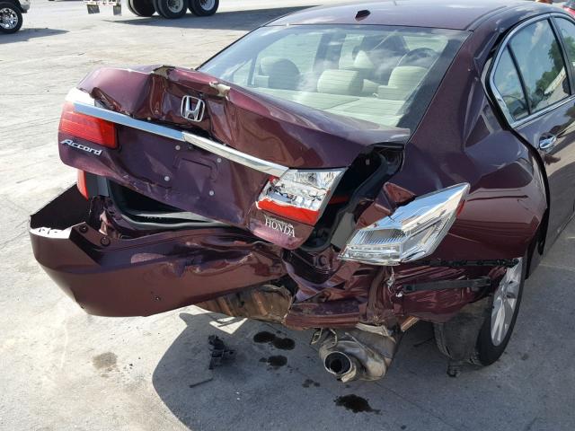 1HGCR2F87EA148807 - 2014 HONDA ACCORD EXL MAROON photo 9