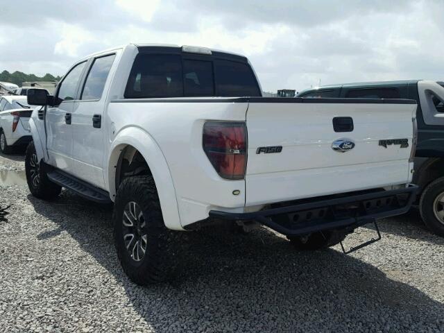 1FTFW1R67DFA90790 - 2013 FORD F150 SVT R WHITE photo 3