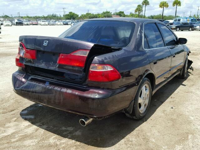 1HGCG5650WA065010 - 1998 HONDA ACCORD EX PURPLE photo 4