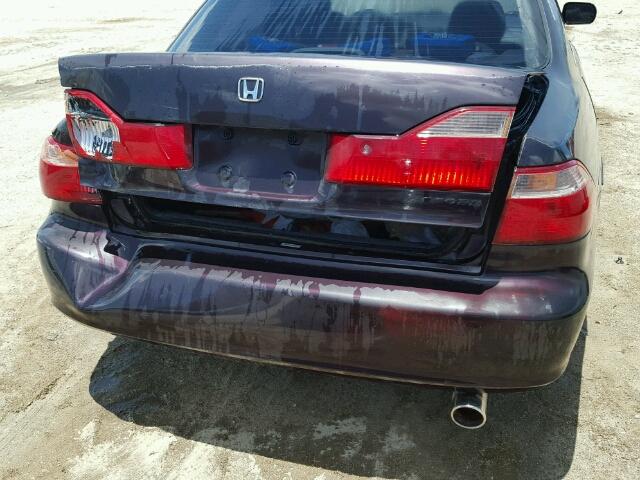 1HGCG5650WA065010 - 1998 HONDA ACCORD EX PURPLE photo 9