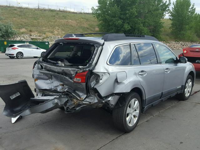 4S4BRBBC5A3320847 - 2010 SUBARU OUTBACK 2. GRAY photo 4