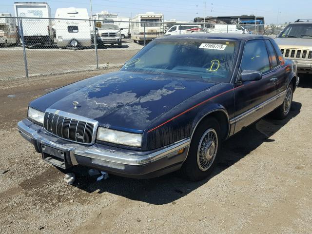 1G4EZ13L7MU410909 - 1991 BUICK RIVIERA BLUE photo 2