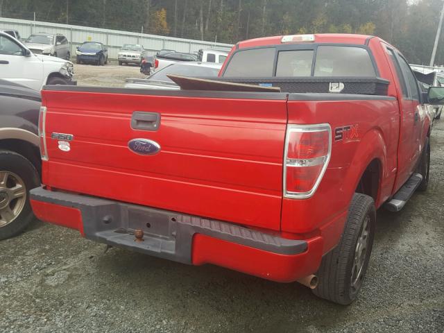 1FTEX1CW4AFB42762 - 2010 FORD F150 SUPER RED photo 4