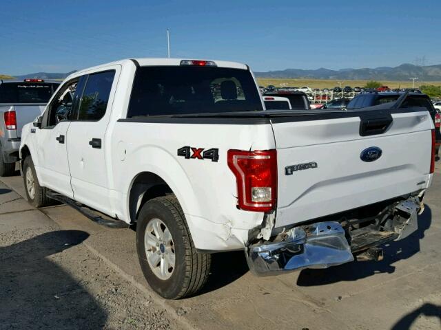 1FTEW1EF3FKD37797 - 2015 FORD F150 SUPER WHITE photo 3