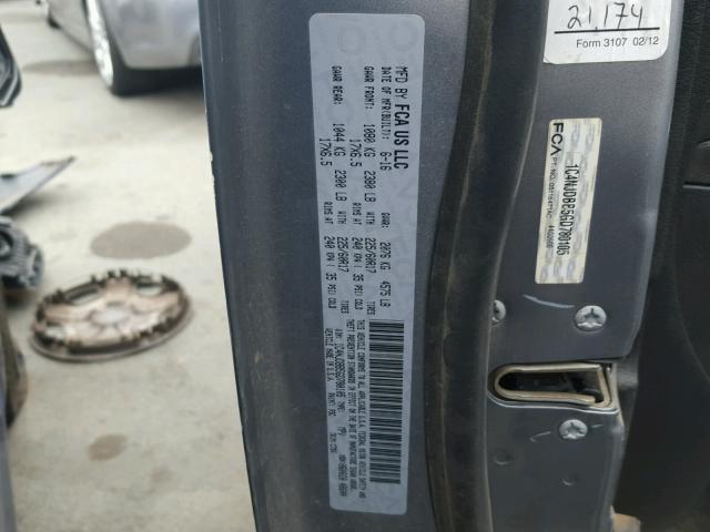 1C4NJDBB5GD780105 - 2016 JEEP COMPASS SP SILVER photo 10