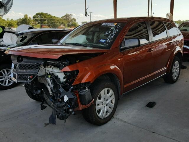 3C4PDCAB4ET182204 - 2014 DODGE JOURNEY ORANGE photo 2