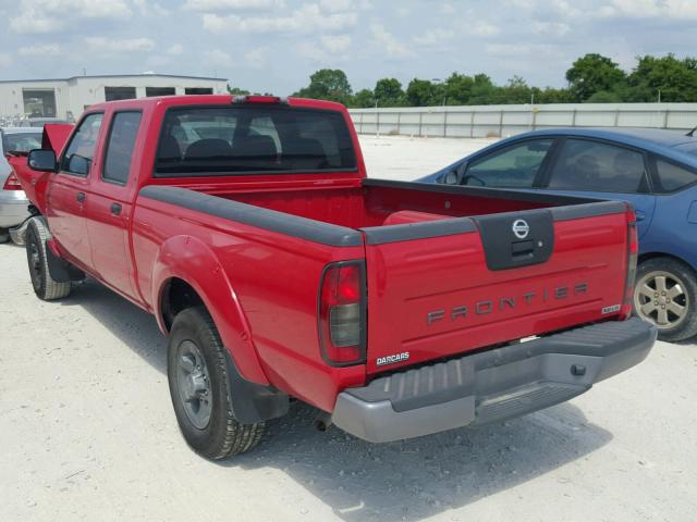 1N6ED29X44C444408 - 2004 NISSAN FRONTIER C RED photo 3
