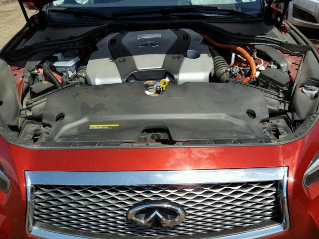 JN1AV7AR6FM850084 - 2015 INFINITI Q50 HYBRID BURGUNDY photo 7