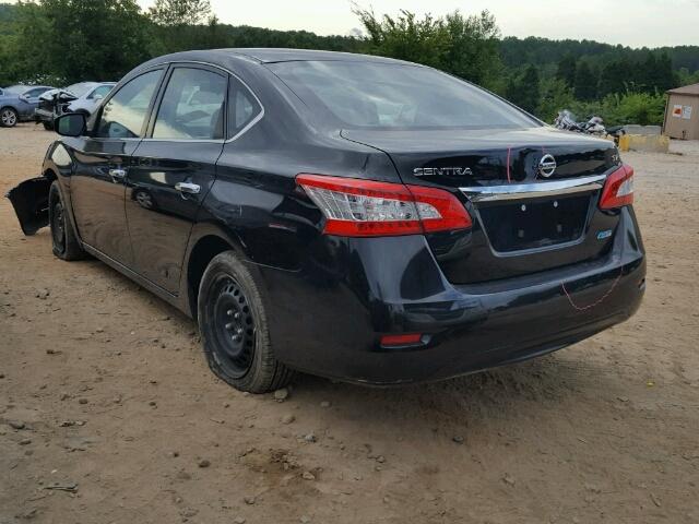 3N1AB7AP2DL682586 - 2013 NISSAN SENTRA S BLACK photo 3