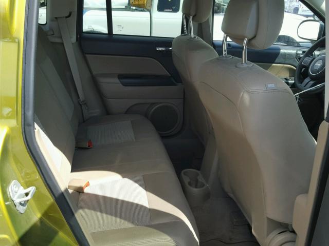 1C4NJCBAXCD622709 - 2012 JEEP COMPASS SP GREEN photo 6