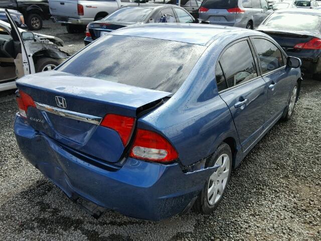 2HGFA1F56AH581034 - 2010 HONDA CIVIC LX BLUE photo 4