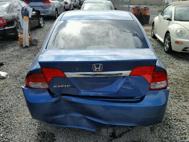 2HGFA1F56AH581034 - 2010 HONDA CIVIC LX BLUE photo 9