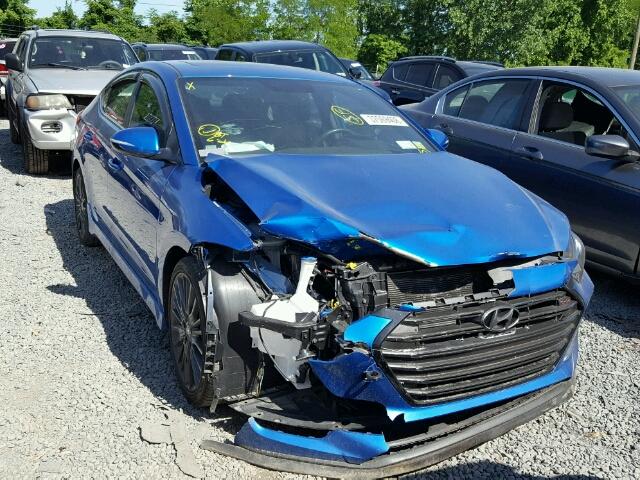 KMHD04LB4HU352312 - 2017 HYUNDAI ELANTRA SP BLUE photo 1