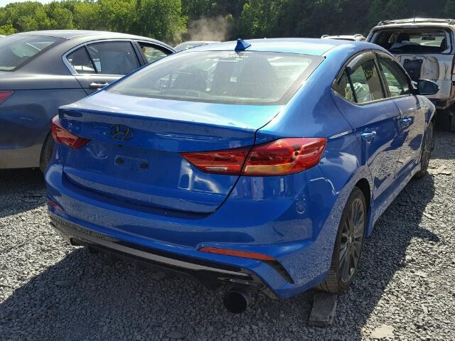 KMHD04LB4HU352312 - 2017 HYUNDAI ELANTRA SP BLUE photo 4