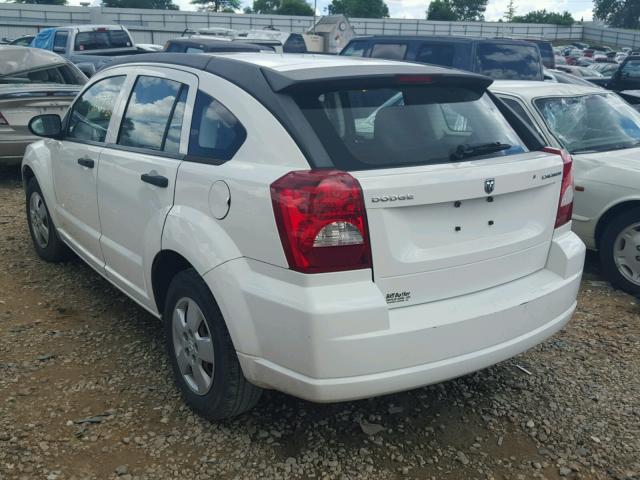 1B3HB28A19D117728 - 2009 DODGE CALIBER SE WHITE photo 3