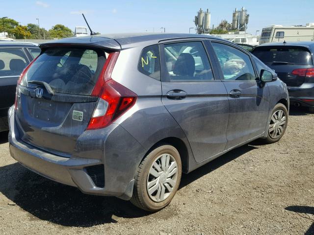 3HGGK5H52FM732014 - 2015 HONDA FIT LX GRAY photo 4