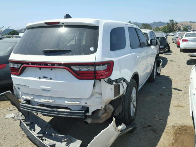 1C4RDHAG8FC187629 - 2015 DODGE DURANGO WHITE photo 4