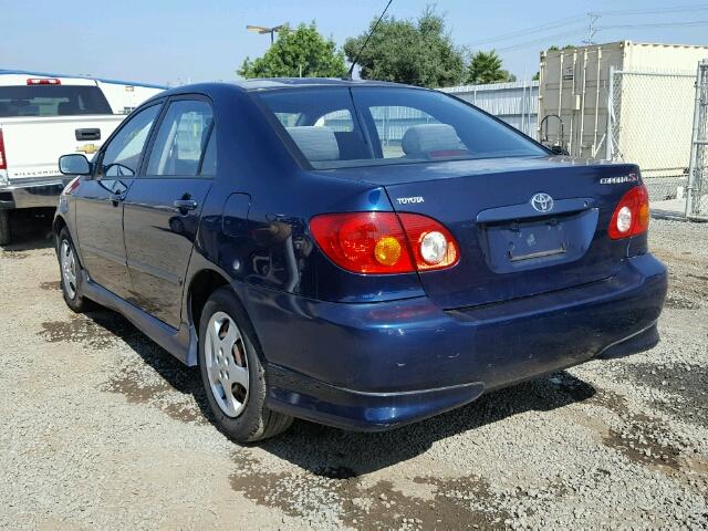 1NXBR32E93Z088404 - 2003 TOYOTA COROLLA CE BLUE photo 3