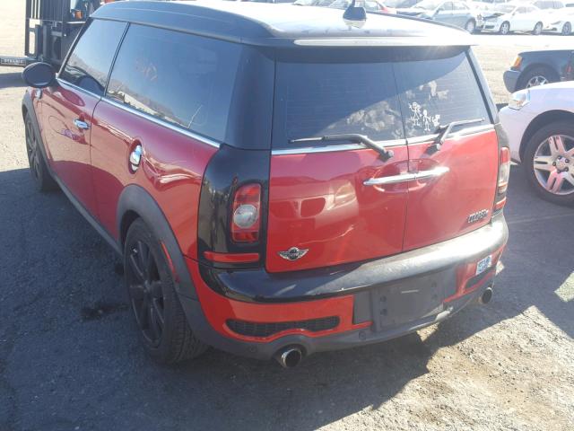 WMWMM33579TP73328 - 2009 MINI COOPER S C RED photo 3