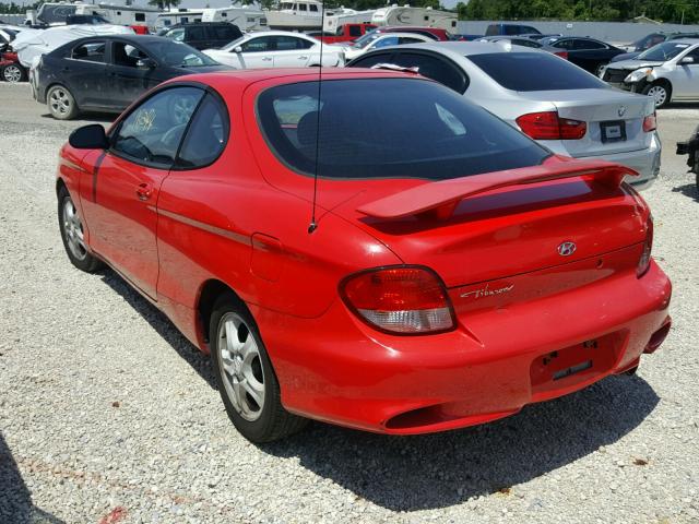 KMHJG25F41U245186 - 2001 HYUNDAI TIBURON RED photo 3