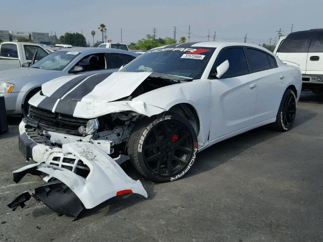 2C3CDXHGXGH215424 - 2016 DODGE CHARGER SX WHITE photo 2