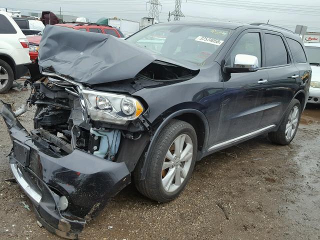 1D4RE4GG8BC672380 - 2011 DODGE DURANGO CR BLACK photo 2