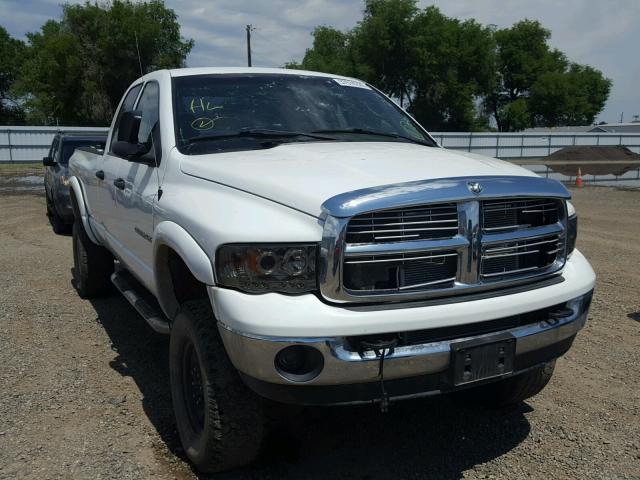 3D3KU28C34G215341 - 2004 DODGE RAM 2500 S WHITE photo 1