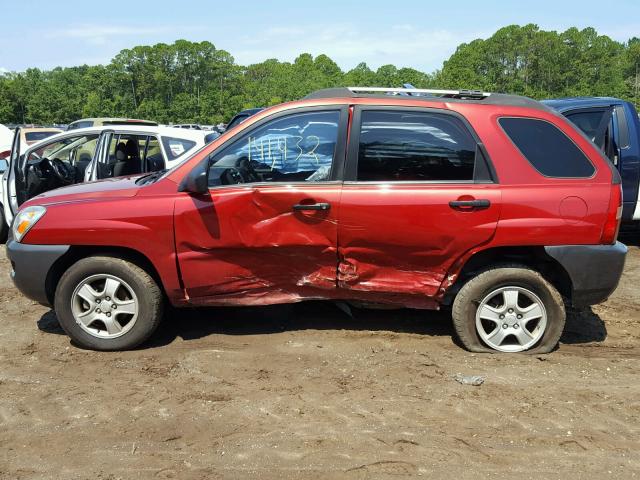 KNDJF724477440106 - 2007 KIA SPORTAGE L RED photo 10