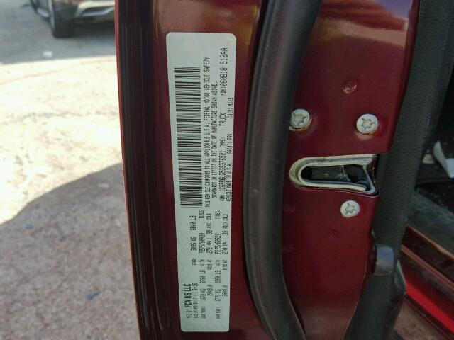 1C6RR6LG5GS376501 - 2016 RAM 1500 SLT Bordo foto 10