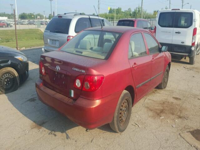 1NXBR32E55Z377153 - 2005 TOYOTA COROLLA MAROON photo 4