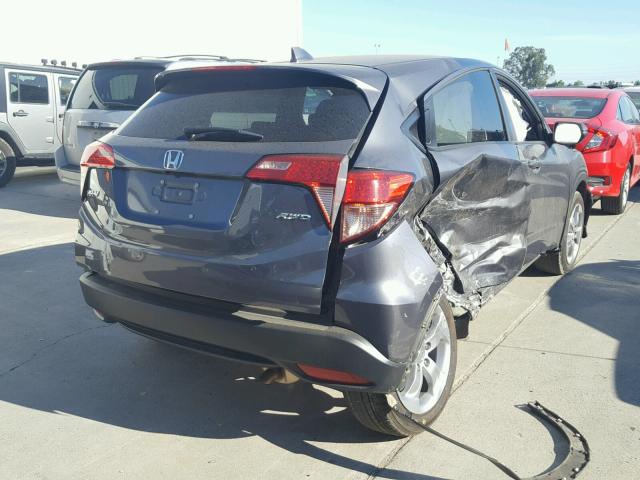 3CZRU6H59HG706593 - 2017 HONDA HR-V EX GRAY photo 4