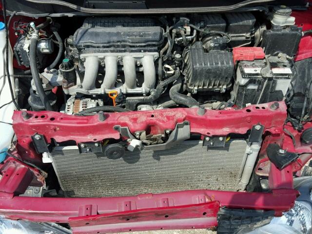 JHMGE8H36DC027266 - 2013 HONDA FIT RED photo 7