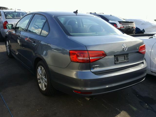 3VW2K7AJXFM225516 - 2015 VOLKSWAGEN JETTA BASE GRAY photo 3