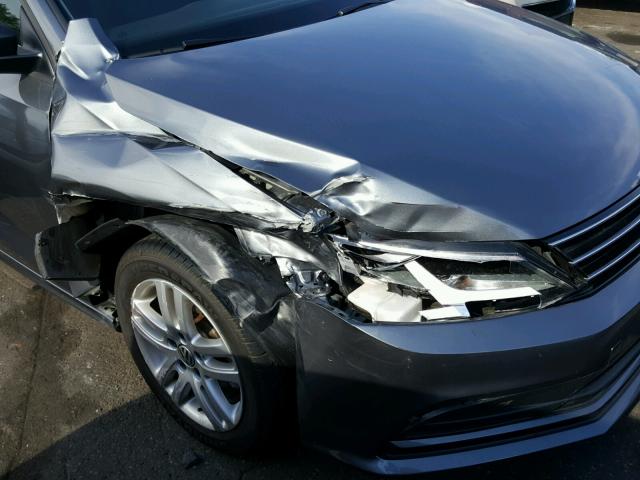 3VW2K7AJXFM225516 - 2015 VOLKSWAGEN JETTA BASE GRAY photo 9