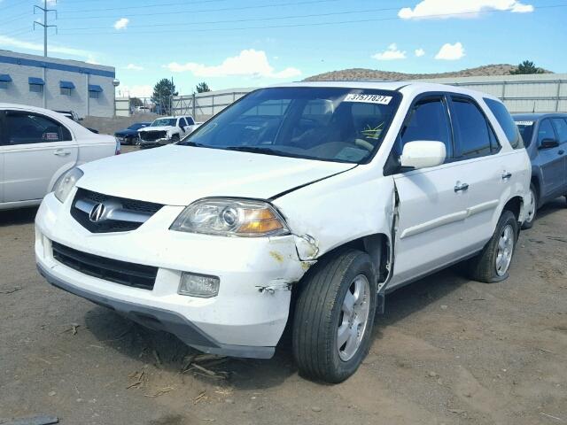 2HNYD18245H559907 - 2005 ACURA MDX WHITE photo 2