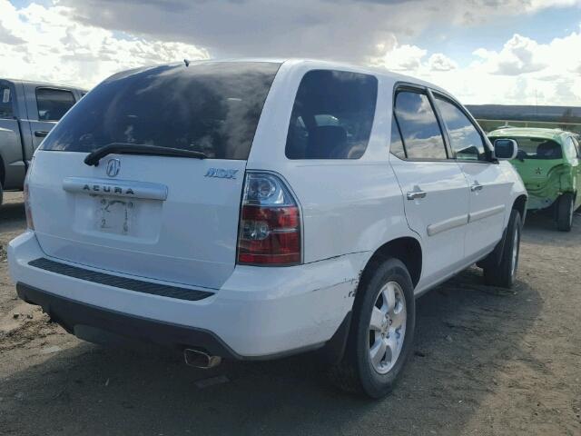 2HNYD18245H559907 - 2005 ACURA MDX WHITE photo 4