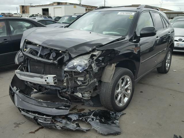 JTJGW31UX82009852 - 2008 LEXUS RX 400H BLACK photo 2