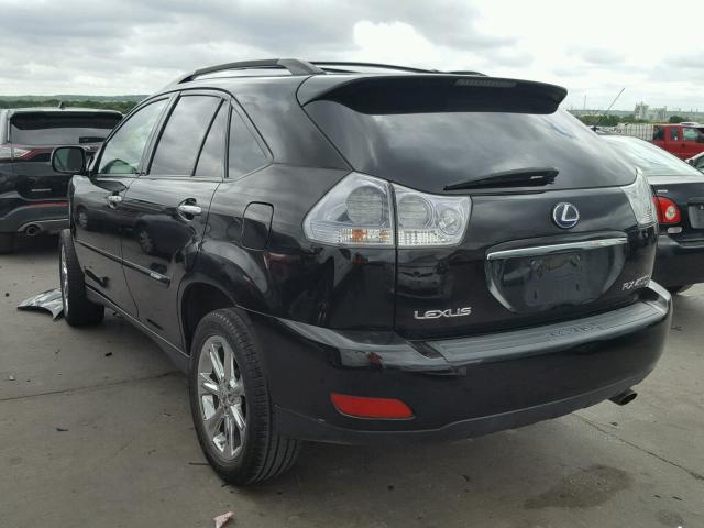 JTJGW31UX82009852 - 2008 LEXUS RX 400H BLACK photo 3