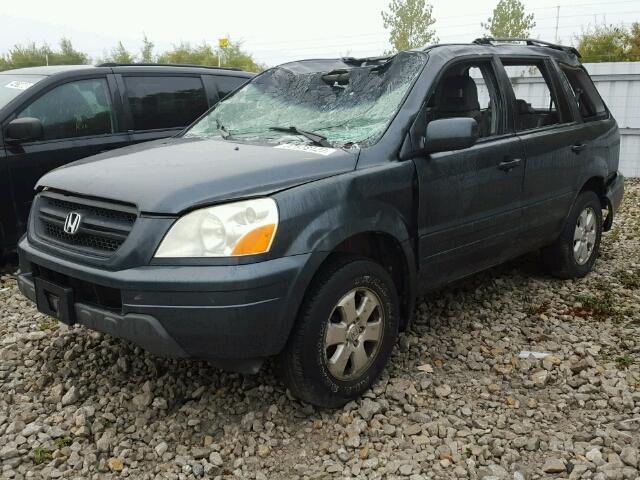 2HKYF18534H003510 - 2004 HONDA PILOT EXL GRAY photo 2