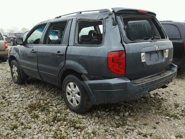 2HKYF18534H003510 - 2004 HONDA PILOT EXL GRAY photo 3