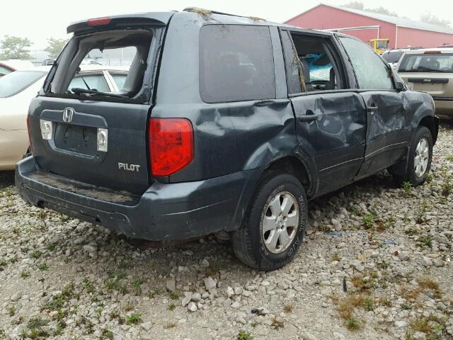 2HKYF18534H003510 - 2004 HONDA PILOT EXL GRAY photo 4