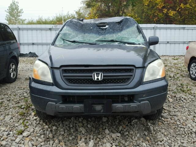 2HKYF18534H003510 - 2004 HONDA PILOT EXL GRAY photo 9