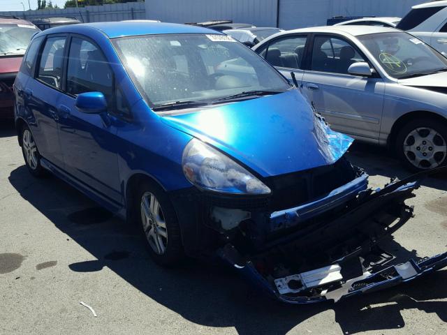 JHMGD37698S031177 - 2008 HONDA FIT SPORT BLUE photo 1