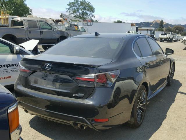 JTHBP1BLXGA001113 - 2016 LEXUS GS-F BLACK photo 4