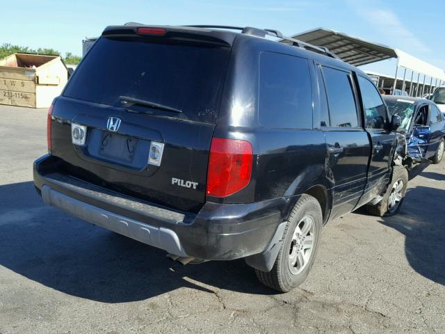 2HKYF18474H614745 - 2004 HONDA PILOT EX BLACK photo 4