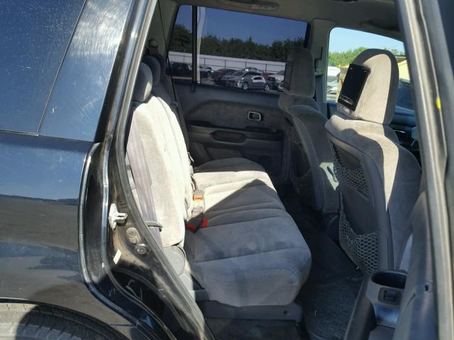 2HKYF18474H614745 - 2004 HONDA PILOT EX BLACK photo 6