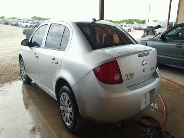 1G1AT58H697234952 - 2009 CHEVROLET COBALT LT SILVER photo 3