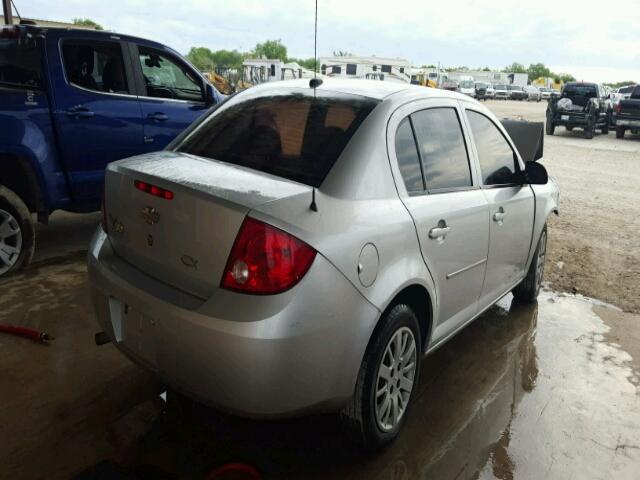 1G1AT58H697234952 - 2009 CHEVROLET COBALT LT SILVER photo 4