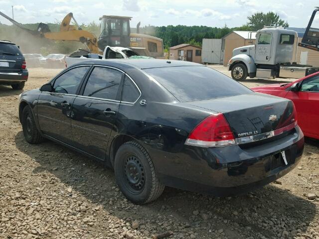 2G1WB58K181232851 - 2008 CHEVROLET IMPALA LS BLACK photo 3